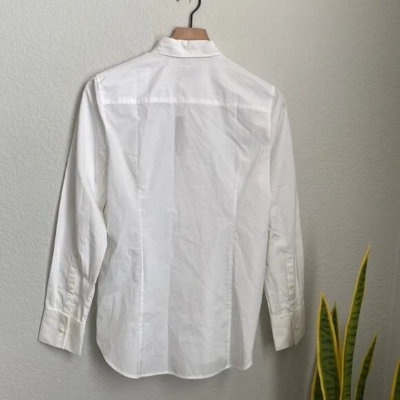 New J Crew X Thomas Mason Women's Button Down Boy Shirt Top White Size 00 NWOT - Picture 9 of 10